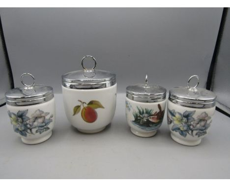 Royal Worcester coddlers 0ne large and 3 normal size