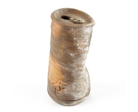 Kada and Akemi Kimura (Japanese, 20th century). Studio ceramic pottery beer can, 1985. Incised signature along the lower edge