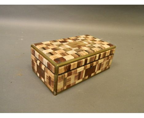 An early C20th specimen trinket box, 9'' x 5'' 