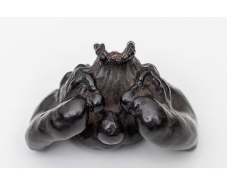 Japan, dried mushroom netsuke, 19th century; l. 4 cm. Uit de nalatenschap van Clemens Merkelbach van Enkhuizen [1]