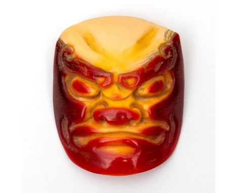 Japan, hornbill netsuke; Noh demon mask 4 x 3,5 cm. Uit de nalatenschap van Clemens Merkelbach van Enkhuizen [1]