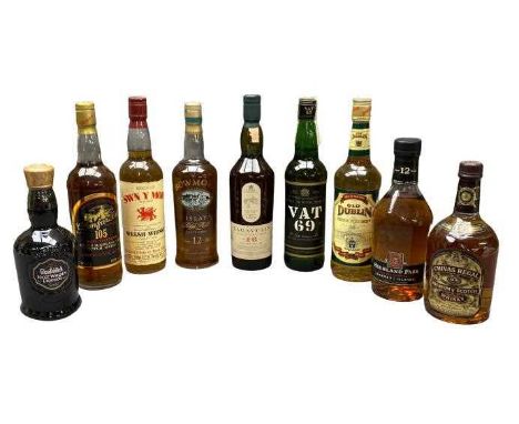 BOTTLED WHISKY (9) - to include Swn y Mor Welsh Whisky, Lagavulin Single Islay Malt Aged 16 yrs, Bowmore Islay Single Malt Ag