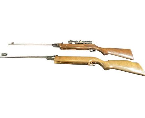 VINTAGE .22 CALIBRE AIR RIFLES (2) - both break barrel to include a Westlake with SMK 4 x 28 sights, 108cms overall L and a S