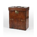 Y A CROCODILE LEATHER TRAVELLING CASE