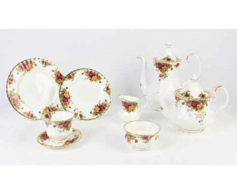 Royal Albert Old Country Roses tea and coffee service for twelve places, with six demitasse cups and saucersCondition Report: