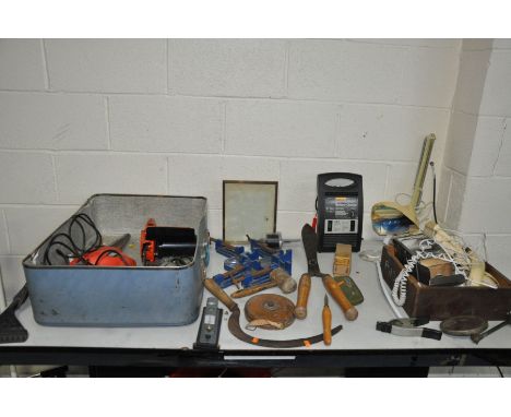 A COLLECTION OF MODERN AND VINTAGE TOOLS including a Black and Decker Scorpion Reciprocating saw (PAT pass and working), an u