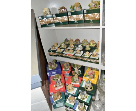 THIRTY EIGHT BOXED LILLIPUT LANE SCULPTURES, from British collection, all with deeds except where mentioned, 'Going for a Son