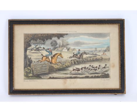 A set of four Wolstenholme coloured hunting prints; and five later examples etc.