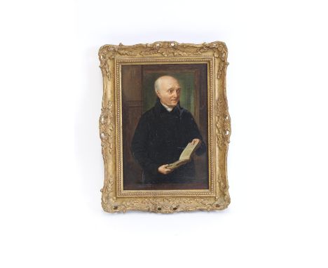 J. Linnell, 1818, portrait study of gentleman reading a book, signed and dated 23cm x 16cm