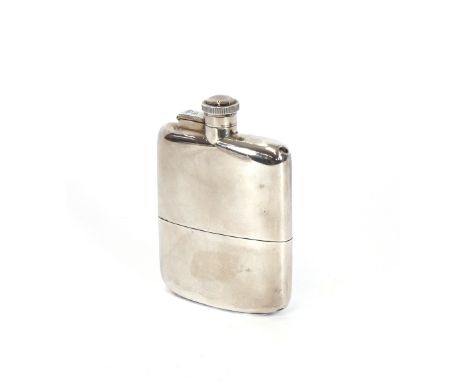 A George V silver hip flask, with detachable cup, Sheffield 1930