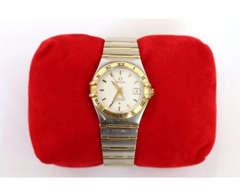 A ladies Omega Automatic Chronometer Constellation wrist watch, in stainless steel and gold, complete with box and certificat