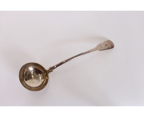A George IV Scottish silver "Fiddle"pattern soup ladle, Glasgow 1827