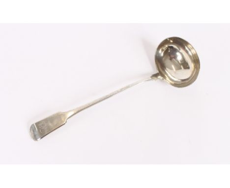A George III silver "Fiddle" pattern soup ladle, London 1804