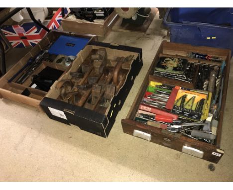 A quantity of tools, to include planes etc.