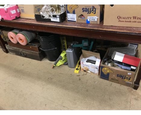 Various tools and buckets etc.