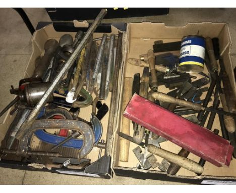 Two trays of tools