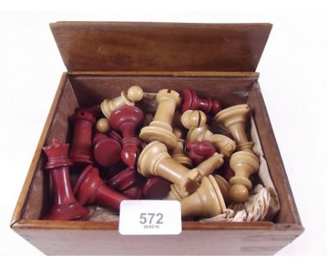 A Bakelite chess set in box 