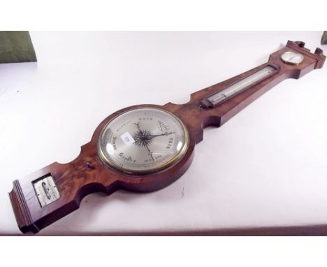 A 19th century mahogany wheel barometer 