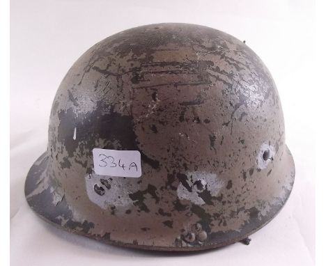 An army helmet from the Gulf War