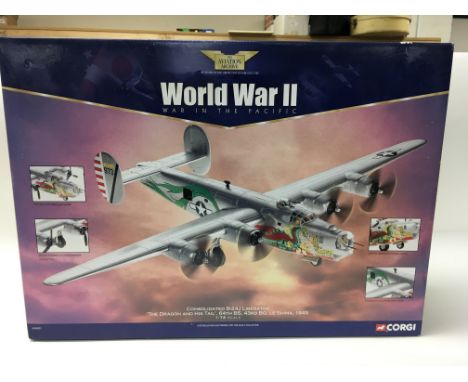 A boxed Corgi â€˜Aviation Archiveâ€™ War in the Pacific Consolidated B-24J Liberator â€˜The Dragon And His Tailâ€™. Scale 1:7