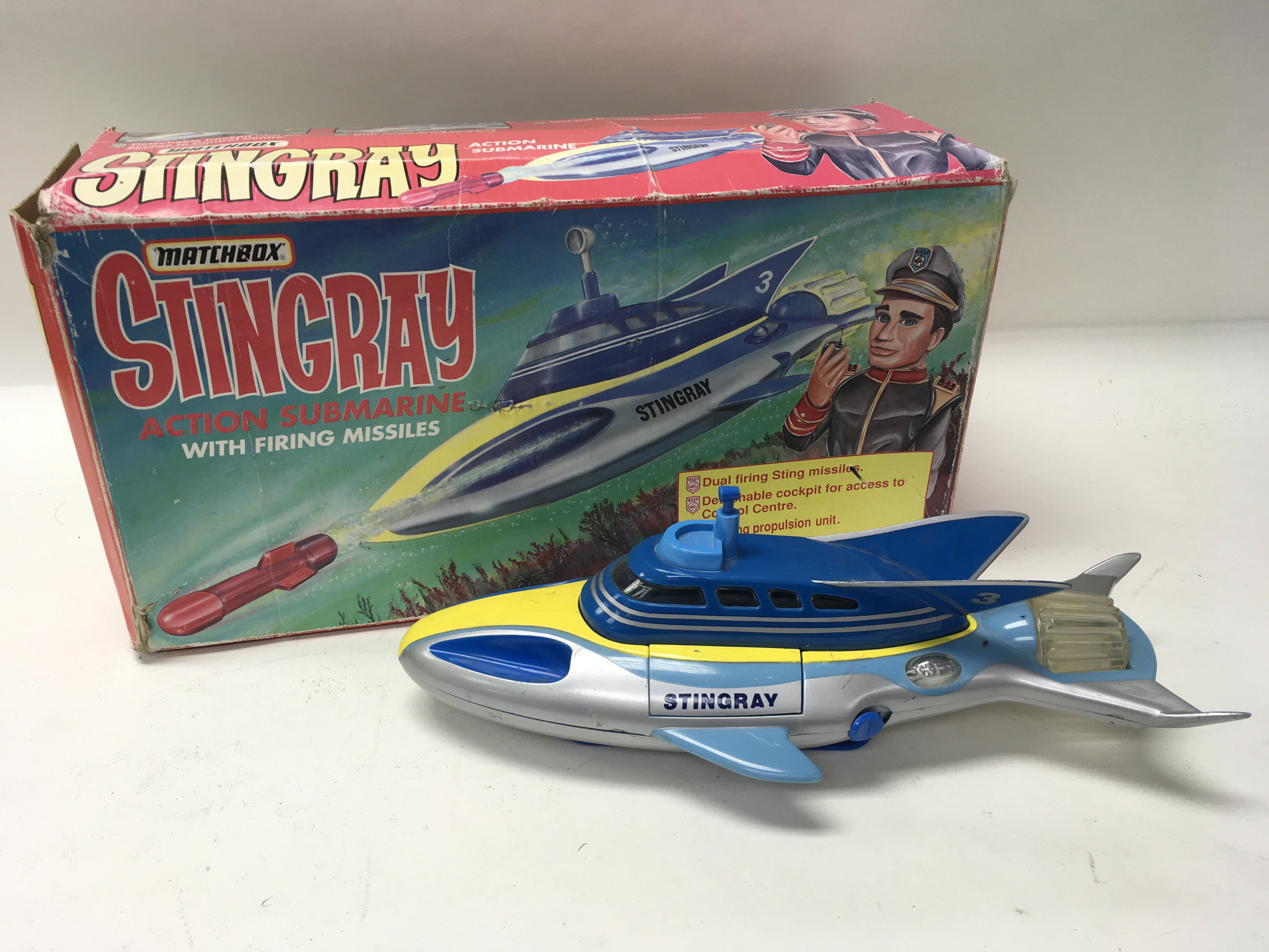 A boxed Matchbox ‘Stingray’ action submarine.