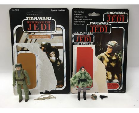 A collection of vintage Star Wars: Return of The Jedi figures including a Luke Skywalker (Jedi Knight Outfit), C-3PO (With Re