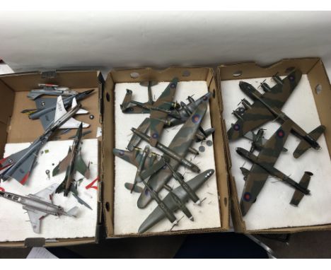 3 boxes of model Airplanes including Corgi AA.