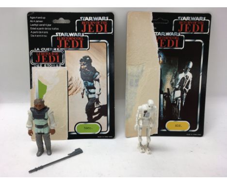A collection of vintage Star Wars: Return of The Jedi figures including Bib Fortuna, A Gamorrean Guard, Squid Head, Nikto & 8
