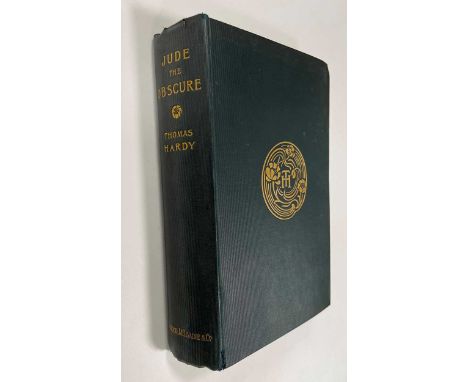 HARDY (Thomas) Jude the Obscure, first edition in book form, Osgood, McIlvaine &amp; Co., 1896 [but 1895], 8vo, etched fronti