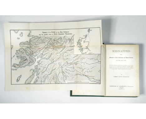 STEVENSON (Robert Louis) Kidnapped, 1st edition, 2nd or later issue, London: Cassell and Co, 1886, 8vo, folding map, light fo