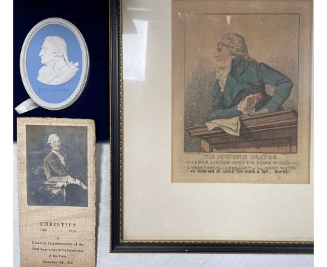CHRISTIE (James; auctioneer) 'The Specious Orator; Will your Ladyship do me the honor to say £50-00, A mere trifle - a brilli