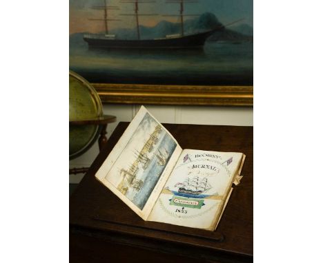 SHINN (Henry; c.1813-41) A Ship's manuscript journal for HMS Caledonia, dated 1833, 205 x 150mm, with watercolour title and 1