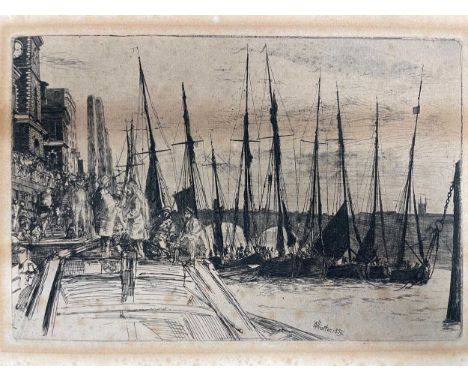 James Abbott McNeill Whistler PRBA (American, 1834-1903) Billingsgatesigned in the plate and dated 1859etching, unframedPl. 1