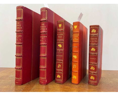 Bindings. RADCLIFFE (F P Delme) The Noble Science, 2 vols., new edition 1911, 8vo, few finger marks, full red morocco gilt by