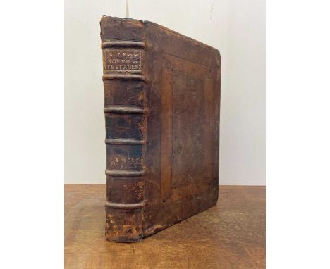 Bible in Latin and Greek. Testamentum Novum, 2 parts in one, edited by Theodore Beza, 1589, folio, title printed in red and b