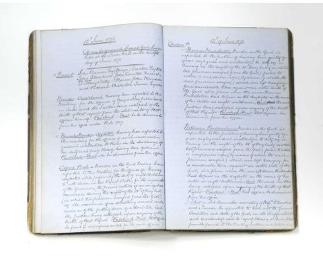 Leeds (Armley) Gaol Minute Book of Meetings of the Justices for January 1866 to July 1875. A folio ledger of neat manuscript 