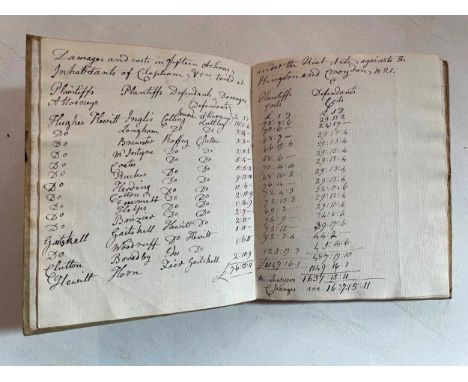 Two East Kent Election broadsides, 1857, mounted; a manuscript clerking and personal account book circa 1821-25, with notes o