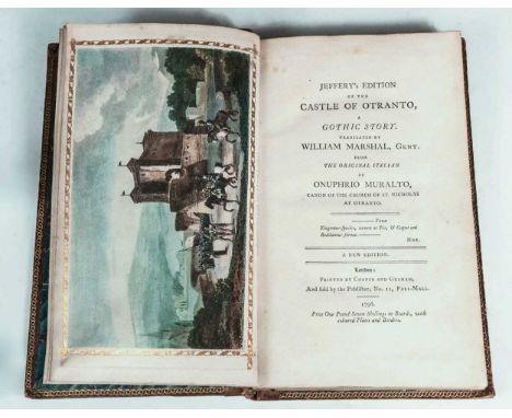MURALTO (O) Jeffery's Edition of the Castle of Otranto A Gothic Story, translated by William Marshall, Gent., new edition, Lo