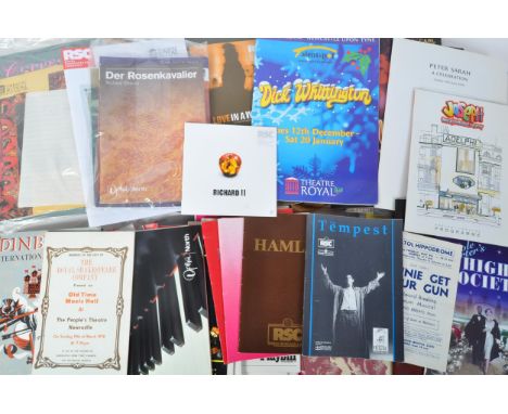 A large collection of British theatre programmes composing of programmes for Theatre Royal, The Globe, The Hippodrome and mor