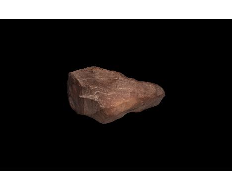 1,000 000-300,000 years BP. A substantial knapped stone handaxe with broad edge. 1.25 kg, 18cm (7"). Property of a Salisbury,