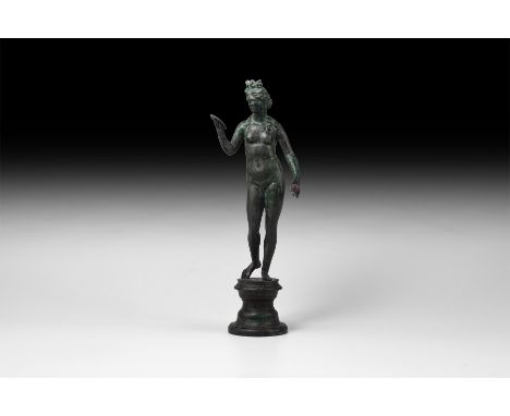 2nd-3rd century AD. The goddess of love depicted with youthful idealising features on a slender neck, hair dressed in a chign