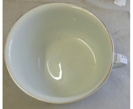 British WWII RAF Hospital Chamber Pot, made by Minton's Est. 1703 England" with crown laurel wreaths and globe split with lon