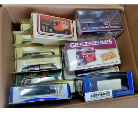 Mint and Boxed collection in a carton corgi original omnibus Lledo, Days Gone, BBC (Dad's Army etc) - nice lot (17)