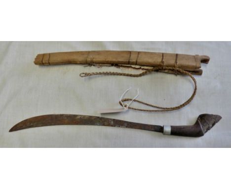 Borneo Parang Machete, with skinning knife. Could use some tlc but a nice item.