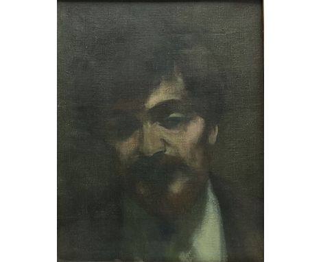 Gyorgy Gordon (Hungarian 1924-2005): 'James Hamilton' bust portrait, oil on canvas signed with initials and dated '86, titled