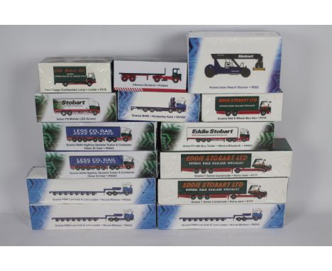 Atlas Editions - 14 boxed diecast 1:76 scale model vehicles from various Atlas Editions 'Eddie Stobart' series. Lot includes 