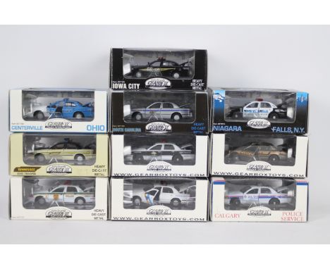 Gearbox - 10 x boxed limited edition American Ford Crown Victoria Police cars in 1:43 scale including Tennesse State Trooper 