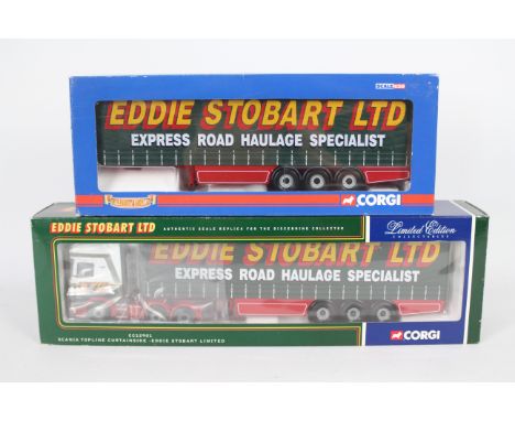 Corgi - Two boxed 1:50 scale diecast models from Corgi in 'Eddie Stobart Ltd.' liveries. Lot comprises of CC12901 Limited Edi