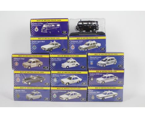 Atlas Editions - 12 boxed diecast 1:43 scale Police vehicles from Atlas Editions 'Best of British Police Cars' series. Lot in