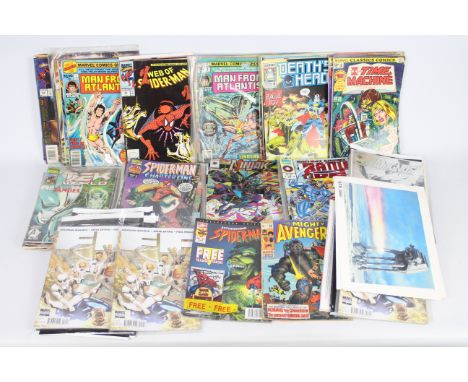 Marvel Comics - DC Comics - Image - Valiant - 92 x bronze and modern age comics including Tarzan volume 1 # 1, Man From Atlan